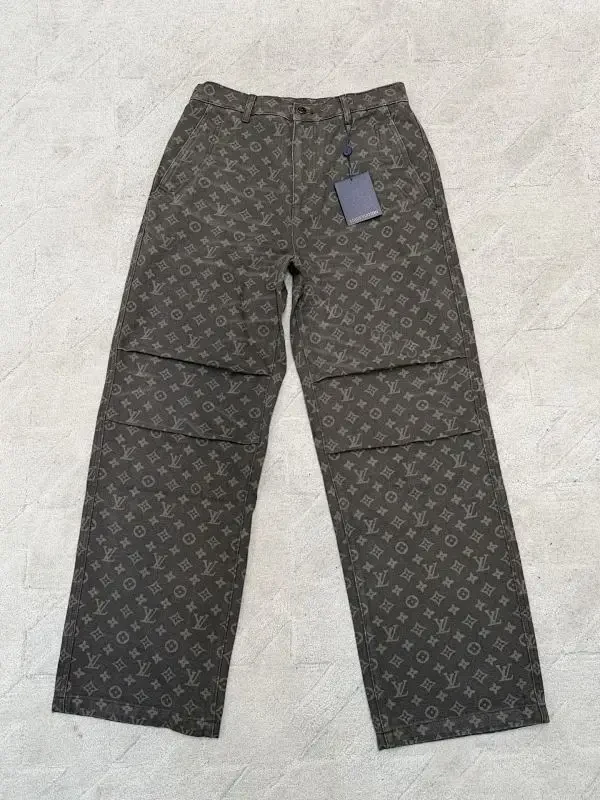 Patterned Monogram Utility Trousers - Luxe Streetwear Pants — view 1