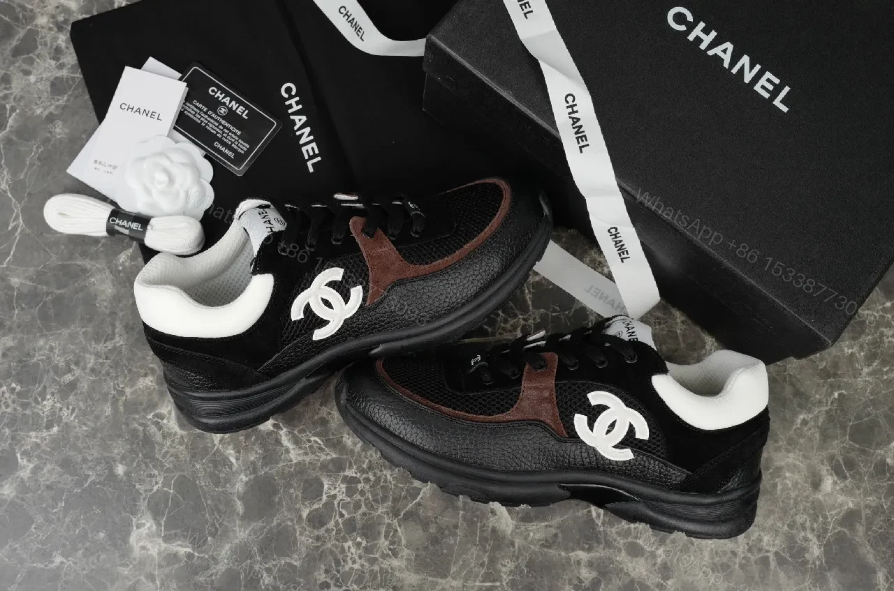 View 5 of Black Leather Luxury Sneakers with Suede Trim, City-Smart Style, High-End Comfort