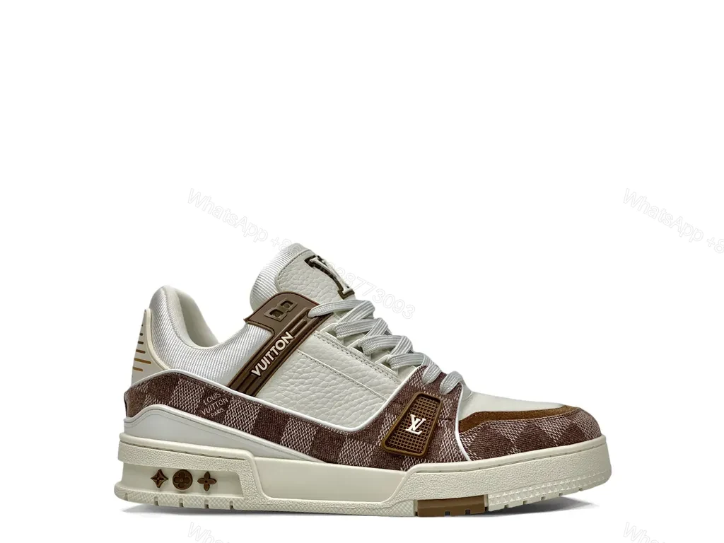 View 9 of LV-Inspired Luxury Sneaker: Structured Texture & Everyday Comfort
