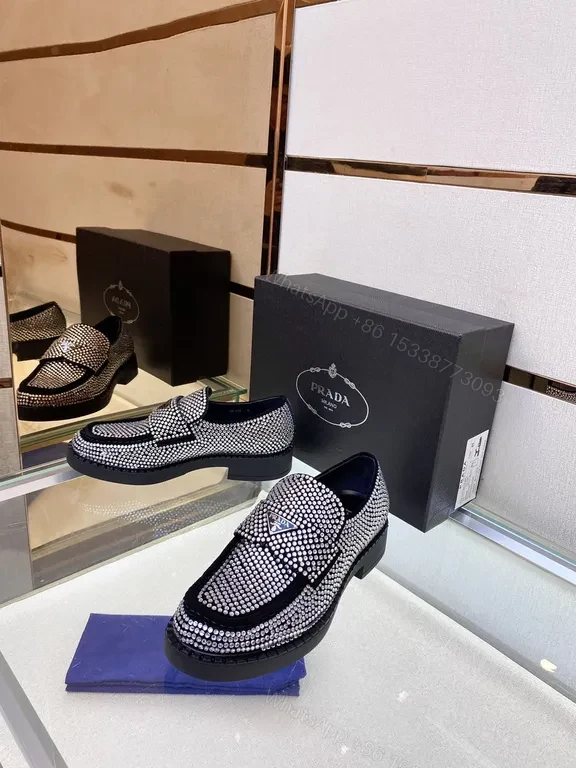 Crystal-Embellished Slip-On: Luxe Nappa Leather Loafer — view 1