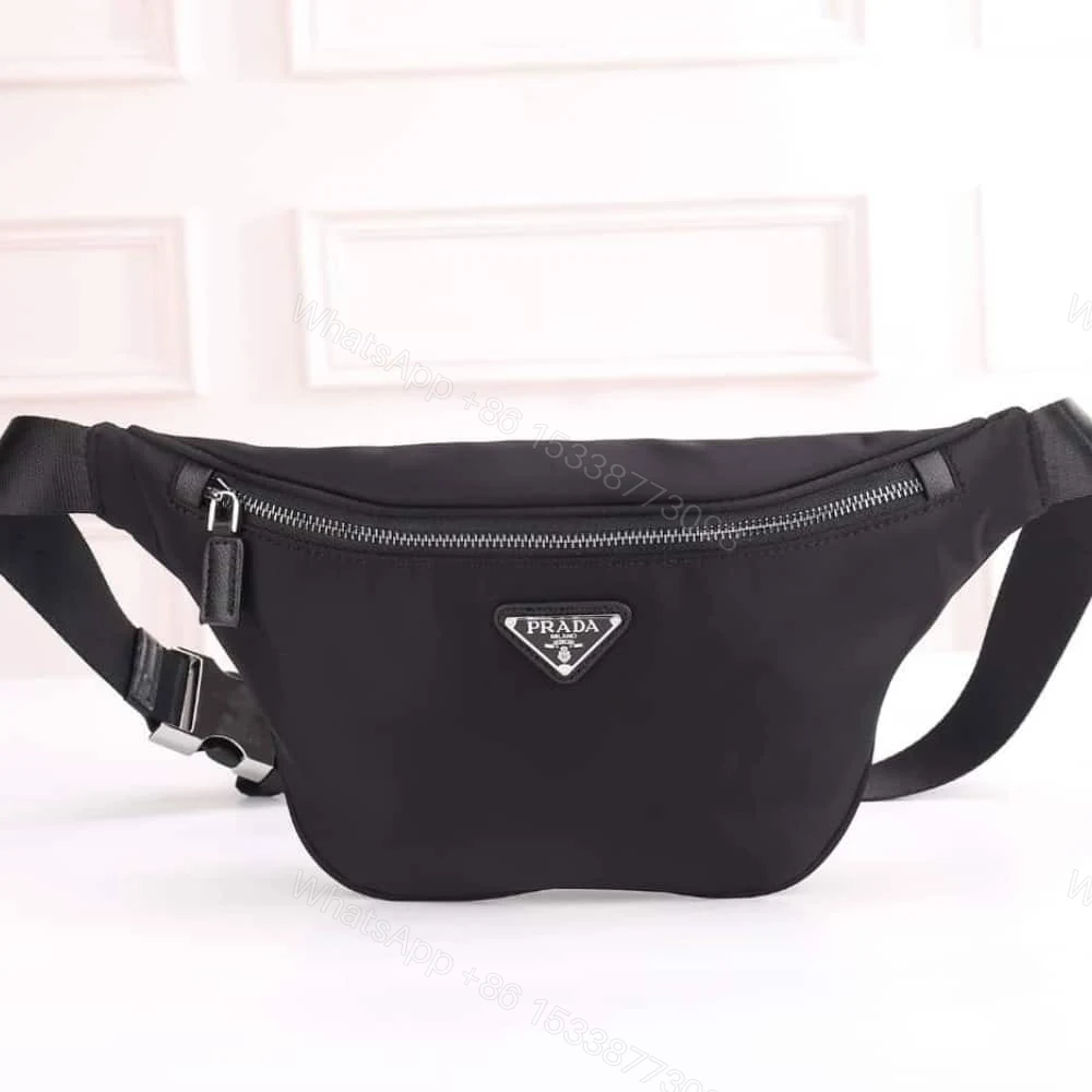 View 2 of PRADA NYLON BELT BAG BLACK 30CM
