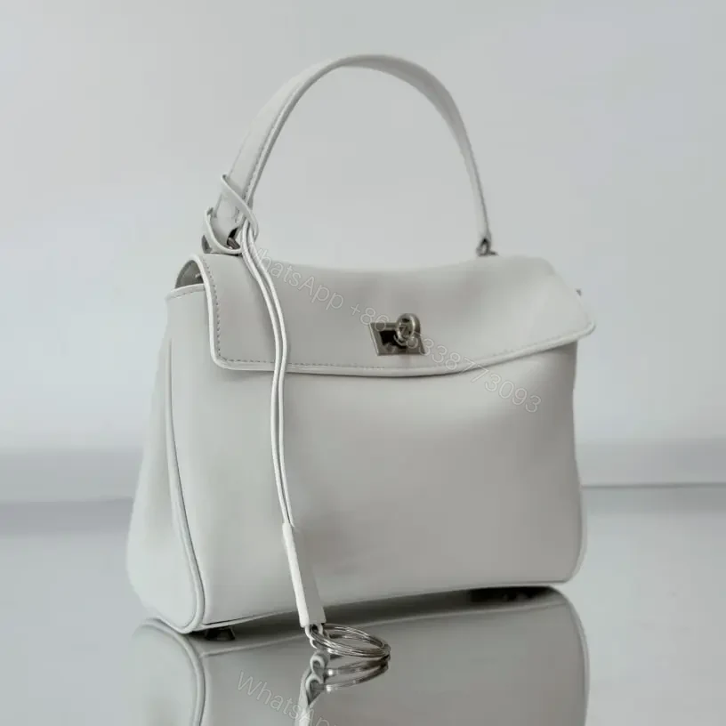 View 3 of 高仿Balenciaga*Rodeo系列4U9001小牛皮手袋白銀Mini免檢版
