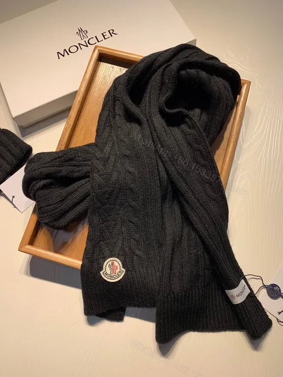 View 9 of Moncler Knit Beanie: Premium Ribbed Warmth, Logo Patch