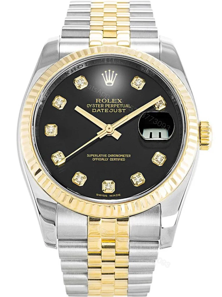 Replica Rolex Datejust Black Dial 116233 36 mm — view 1
