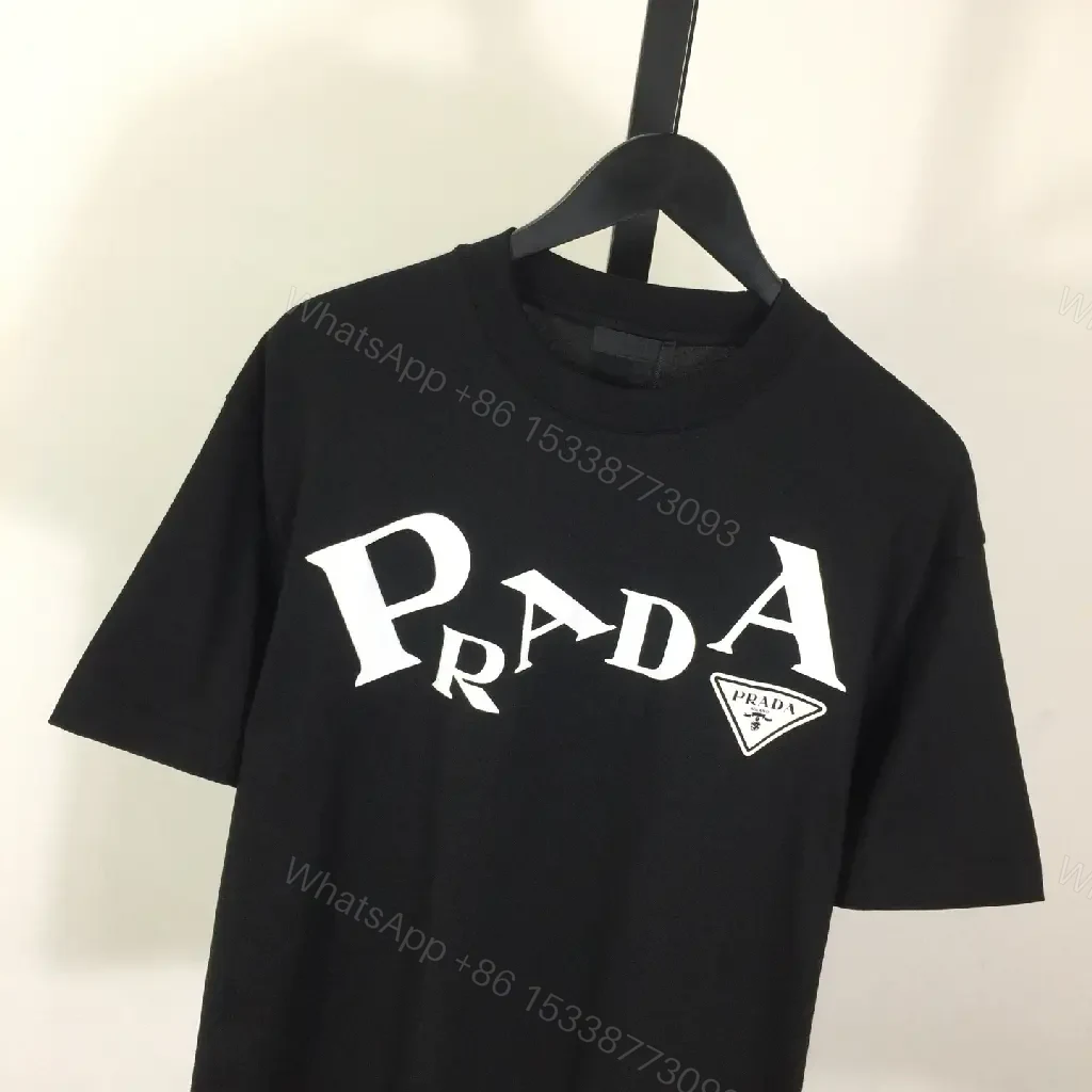 View 3 of Black Cotton Tee | Bold Graphic Logo, Modern Luxe, Casual Suitability