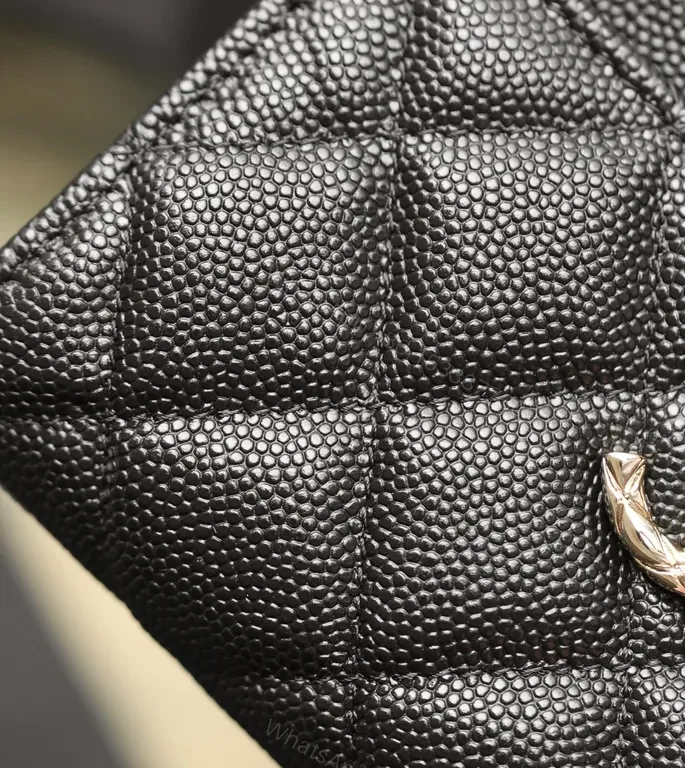 View 3 of Chic Leather Wallet with Quilted Texture - Compact Luxury