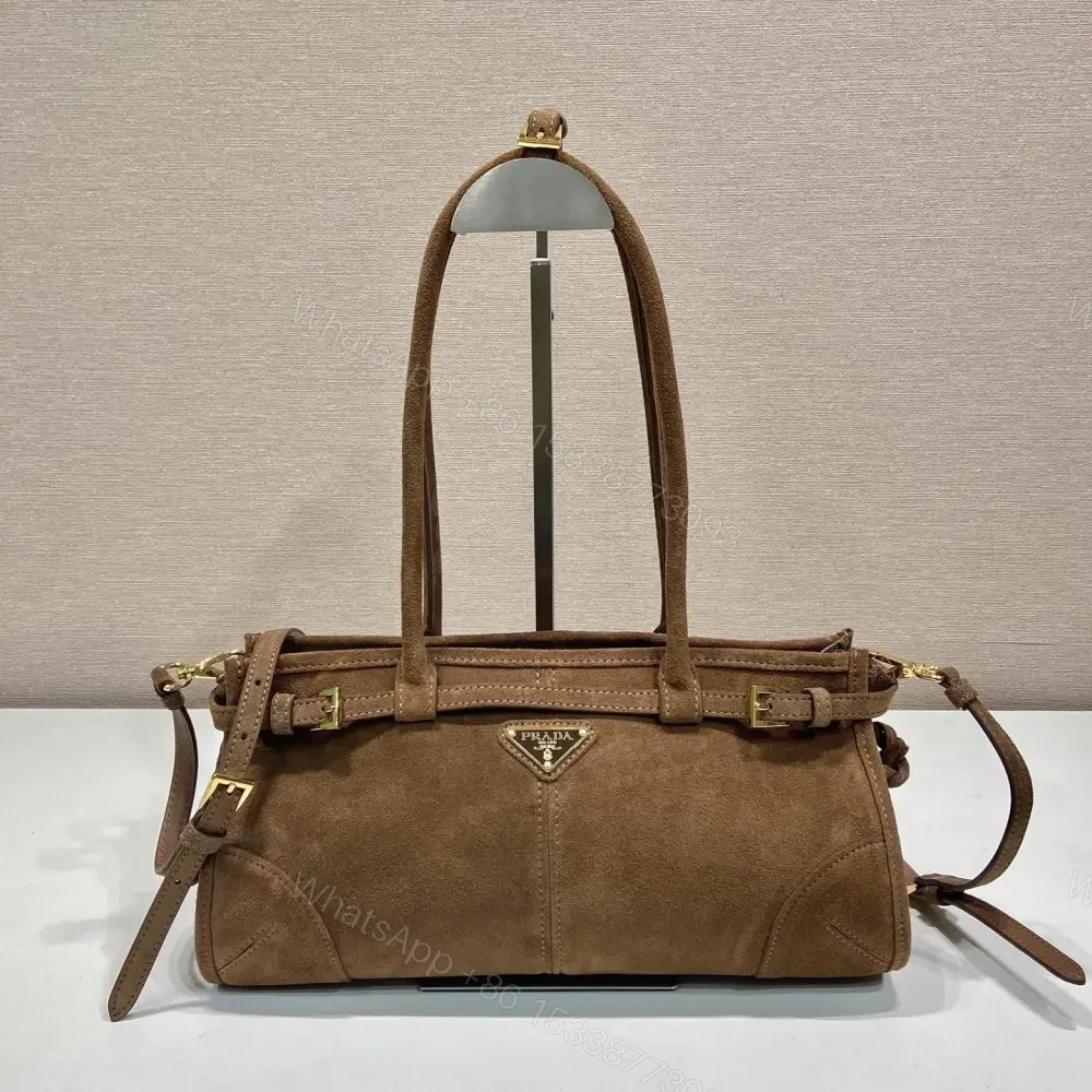 高仿Prada*Bonnie系列1BA426手提單肩包肉桂色小號免檢版 — view 1