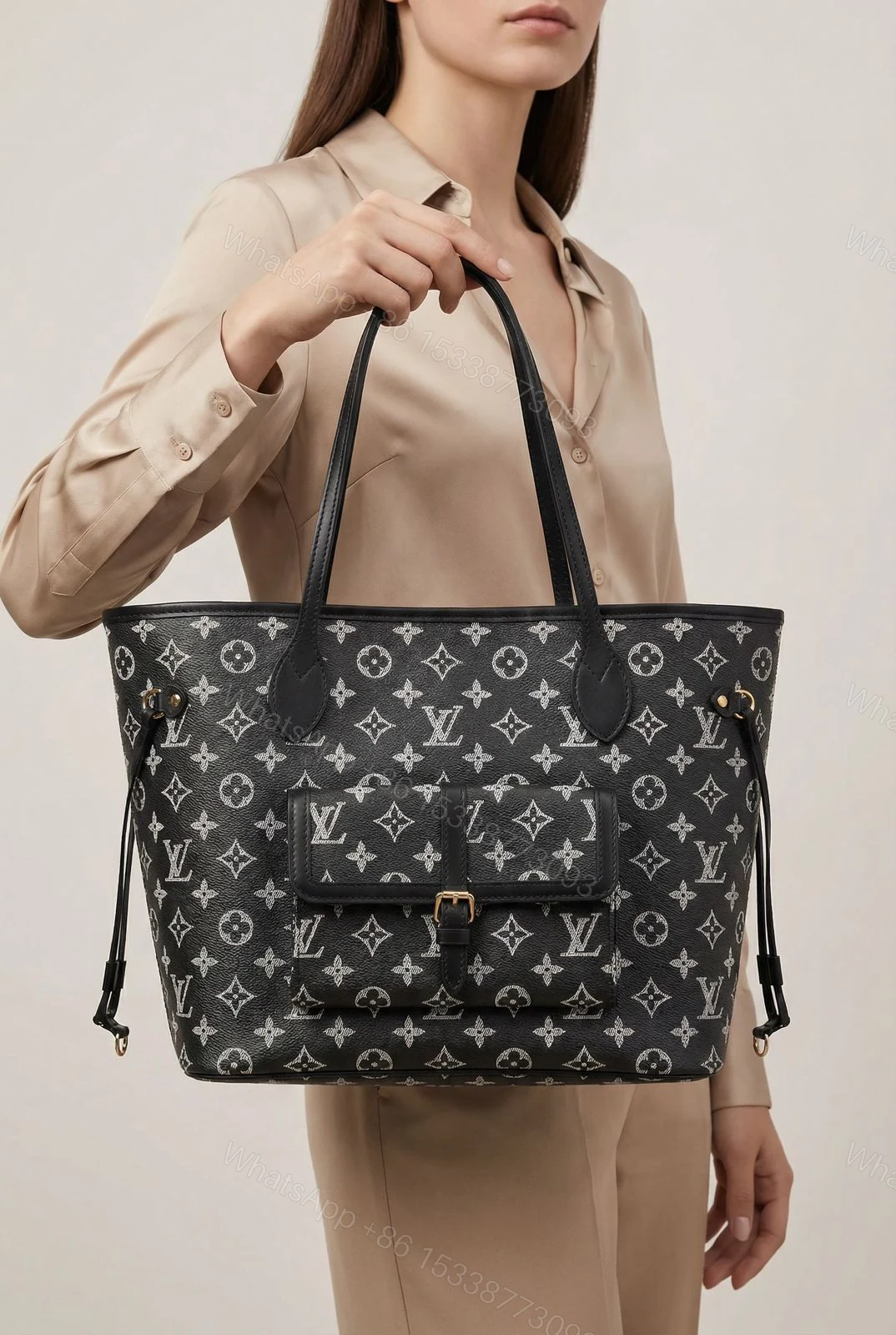 Louis Vuitton Neverfull MM Monogram Canvas Tote Bag First Copy | AAA+ Replica — view 1