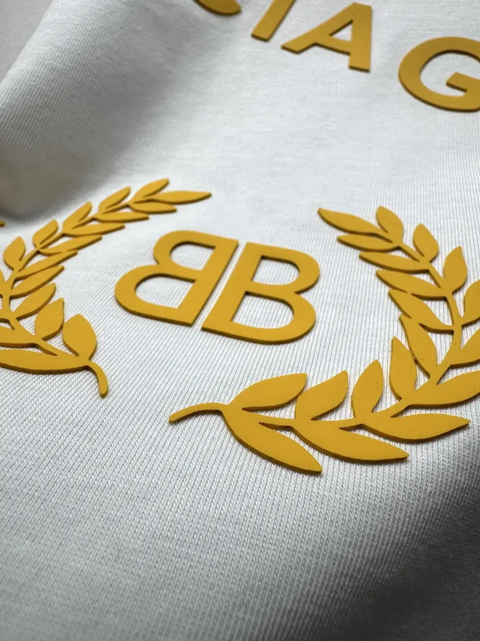 View 4 of Graphic-Statement Tee with Luxe Gold Print, Unisex Short Sleeve