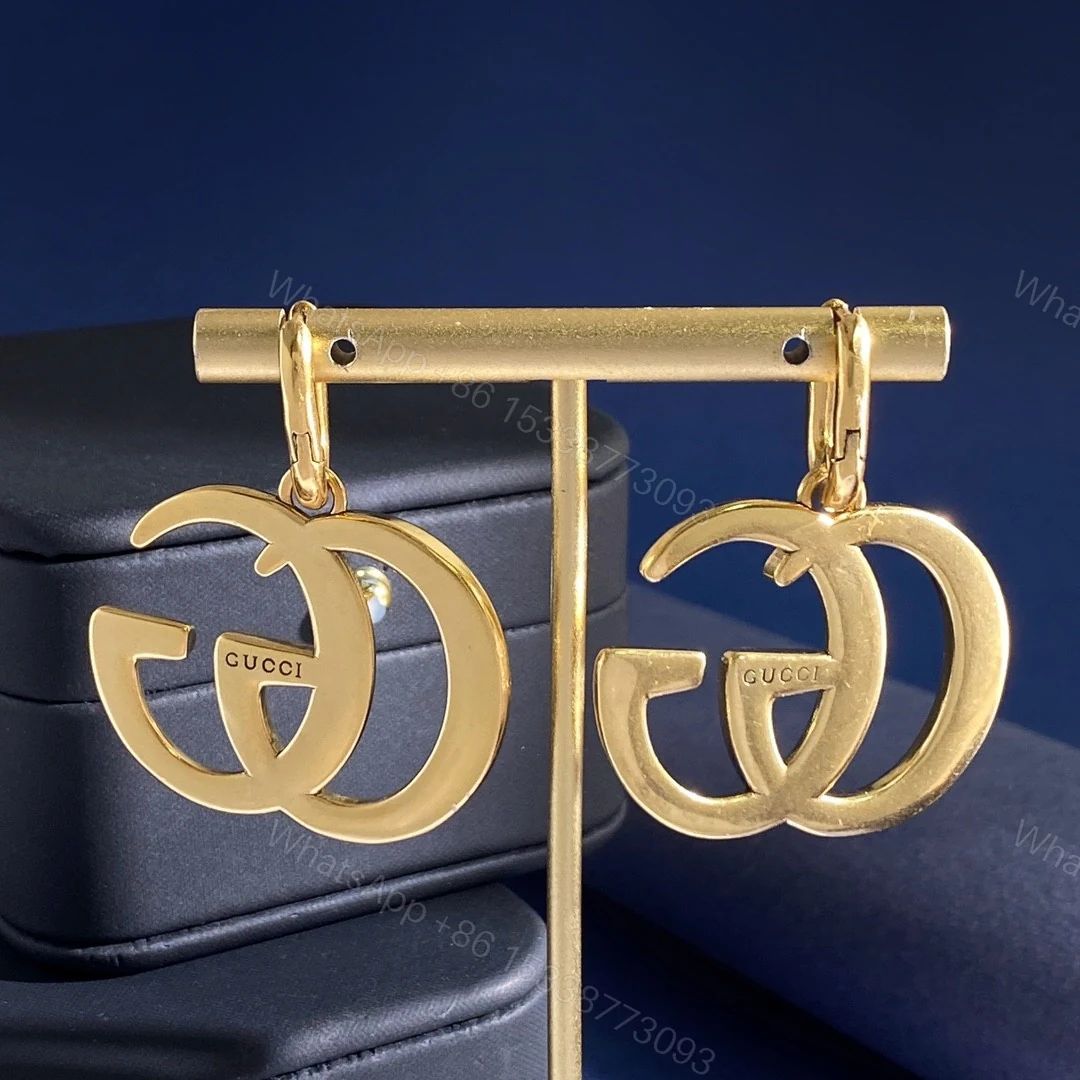 View 3 of Gucci GG Marmont Earrings Gold 863859 I4600 0912