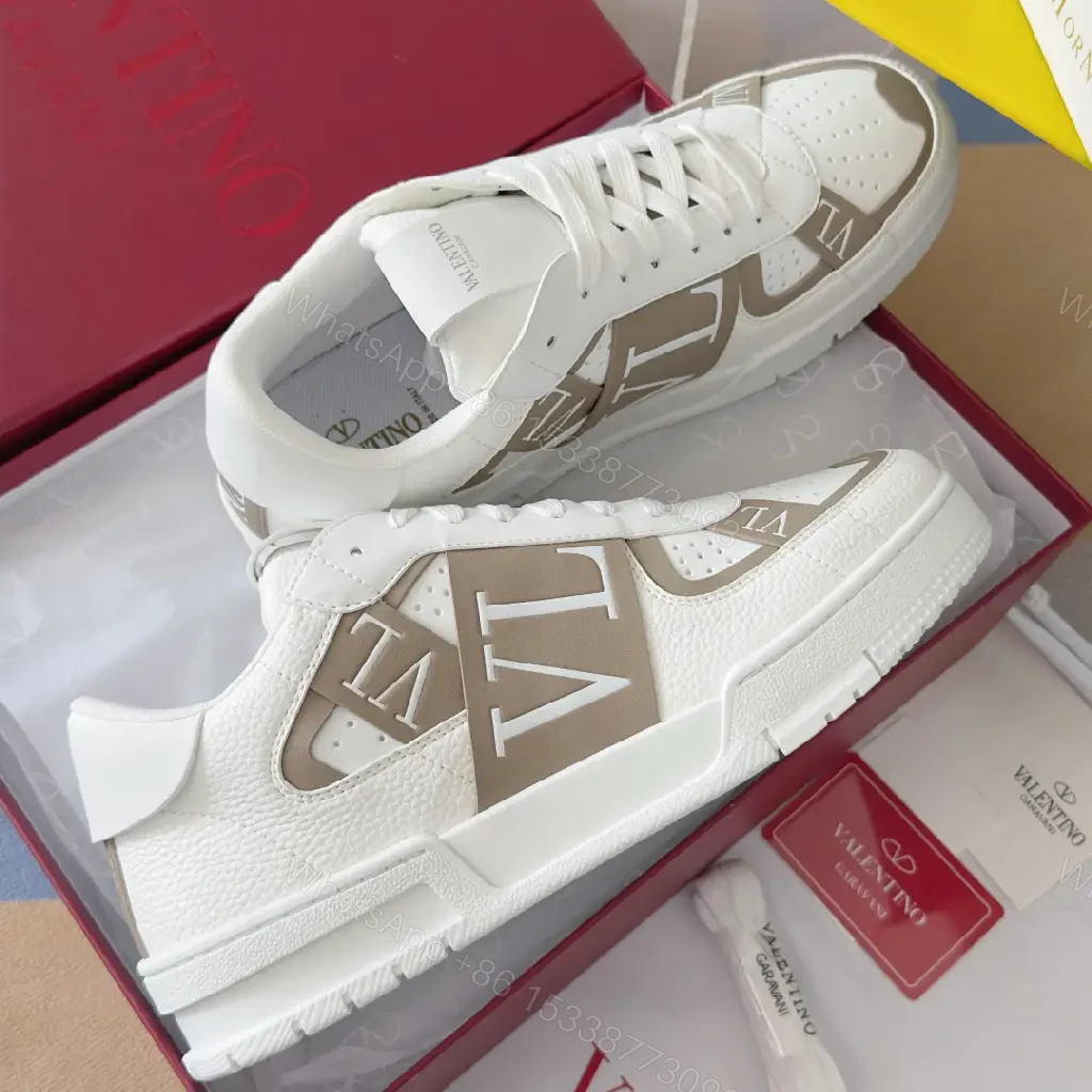 View 6 of White Leather Luxe Trainer: Subtle Designer-Influenced Accents