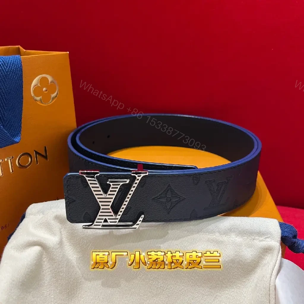 View 8 of Bold Signature Strap Belt: Monogram LV-Inspired Buckle Belt