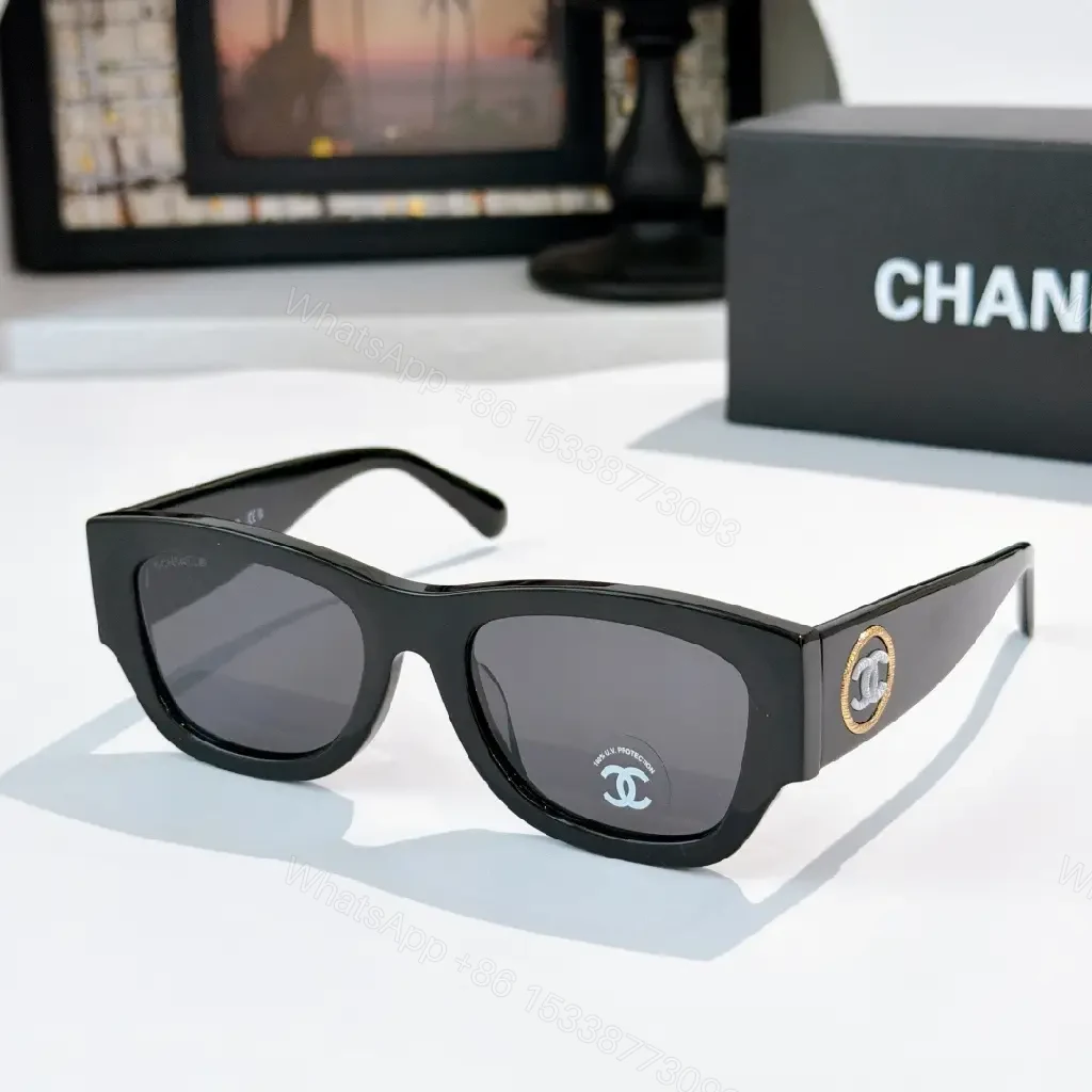 View 8 of Tortoise-Texture Sunglasses with Logo Hardware, Acetate Style