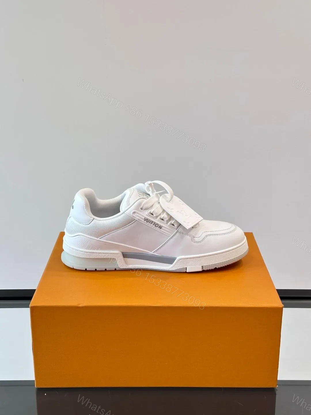 View 6 of LV Men White Leather Sneakers