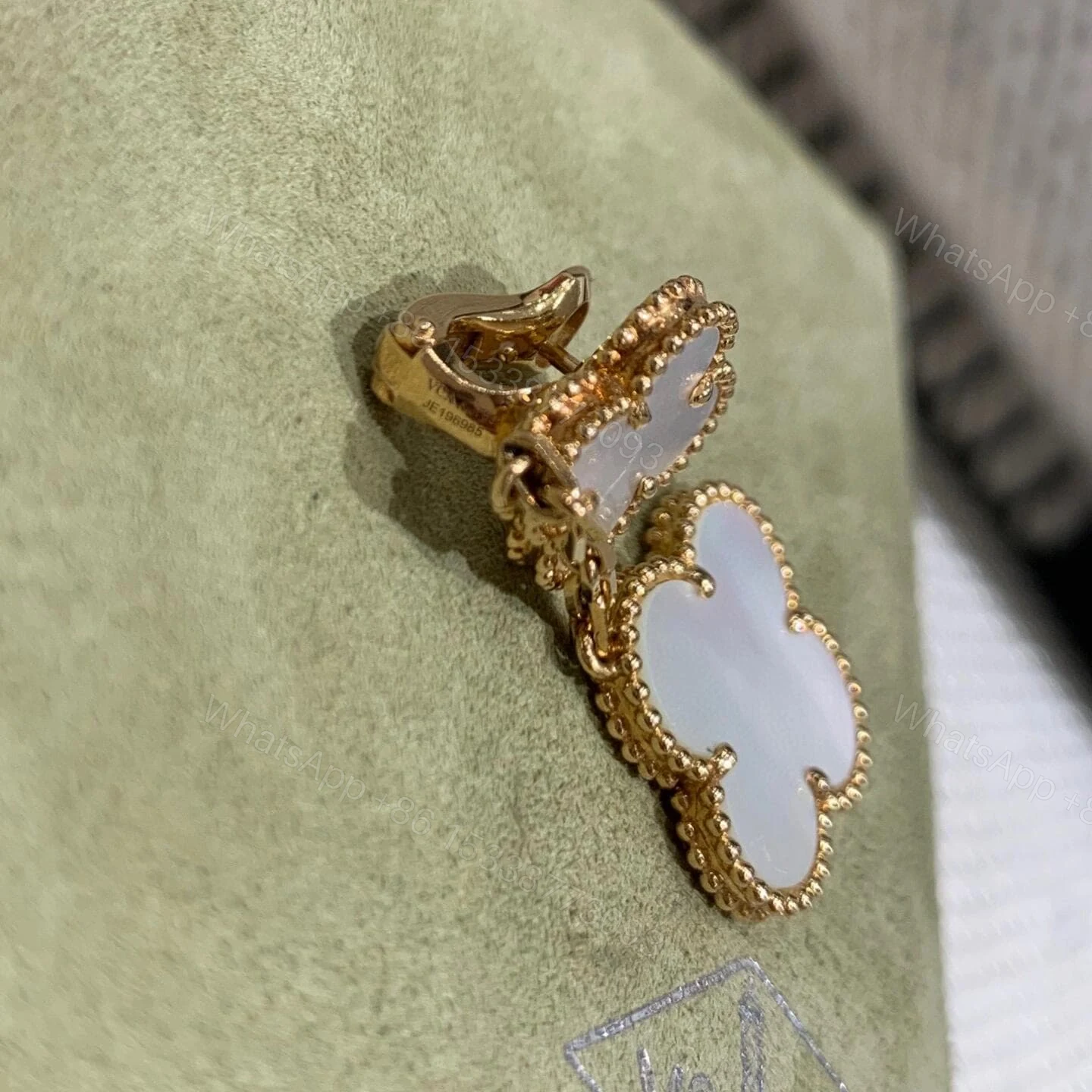 View 4 of Van Cleef & Arpels 18K Yellow Gold Magic Alhambra Earrings 2 motifs VCARD78800