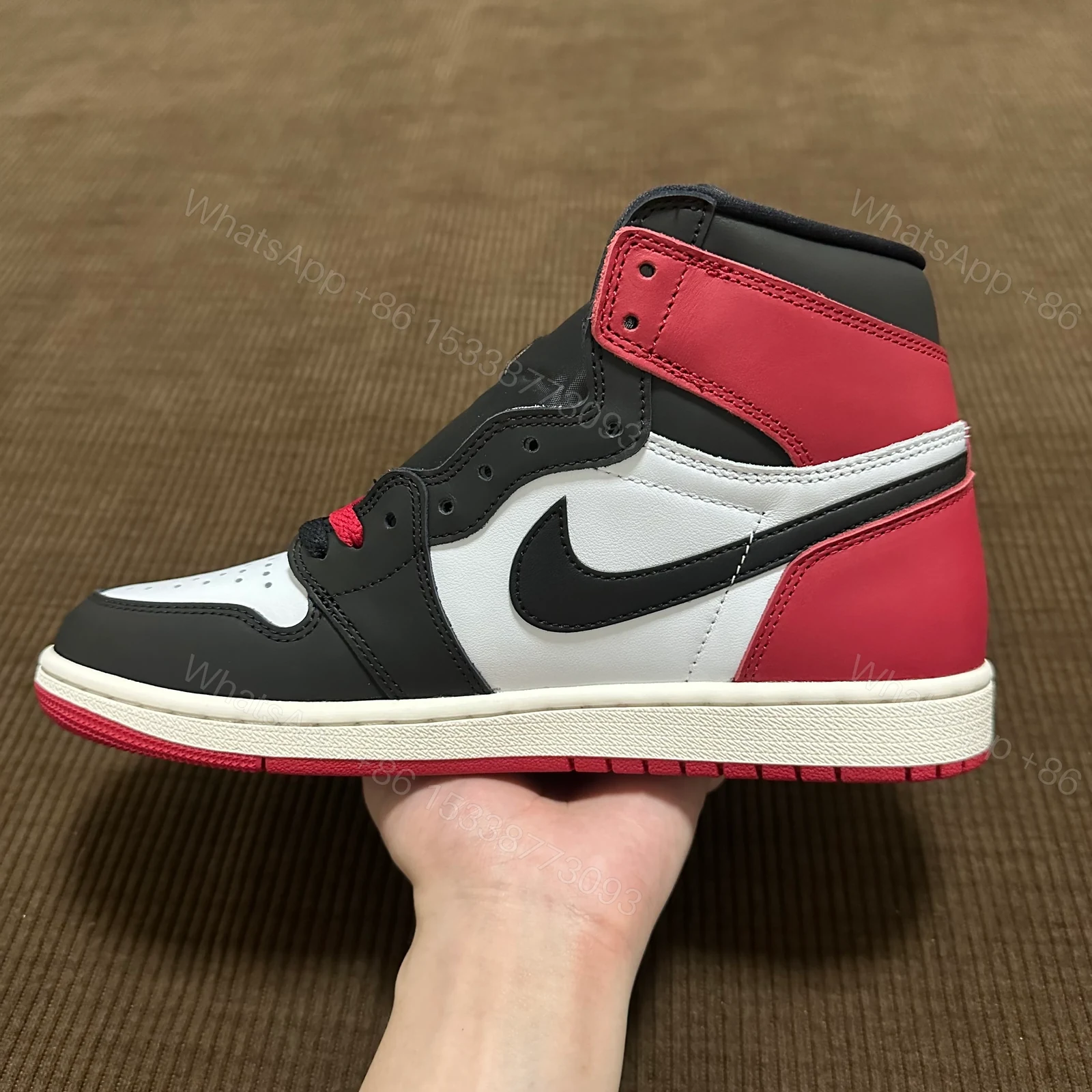 View 7 of Jordan 1 Retro High OG Black Toe Reimagined