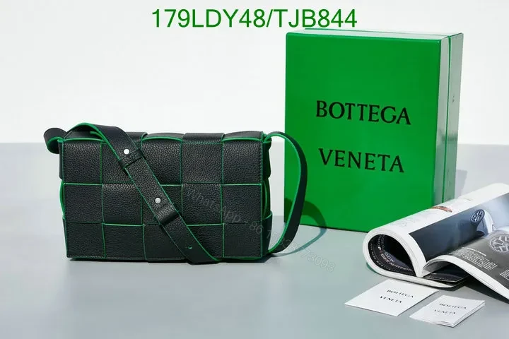 View 4 of Bottega Veneta White Lambskin Cassette Bag in Intrecciato Weave