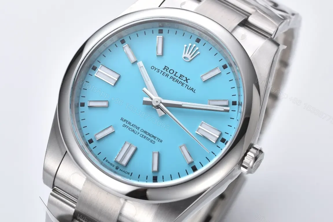 View 2 of Rolex Oyster Perpetual 41 Turquoise Dial Clean Factory 124300-0006