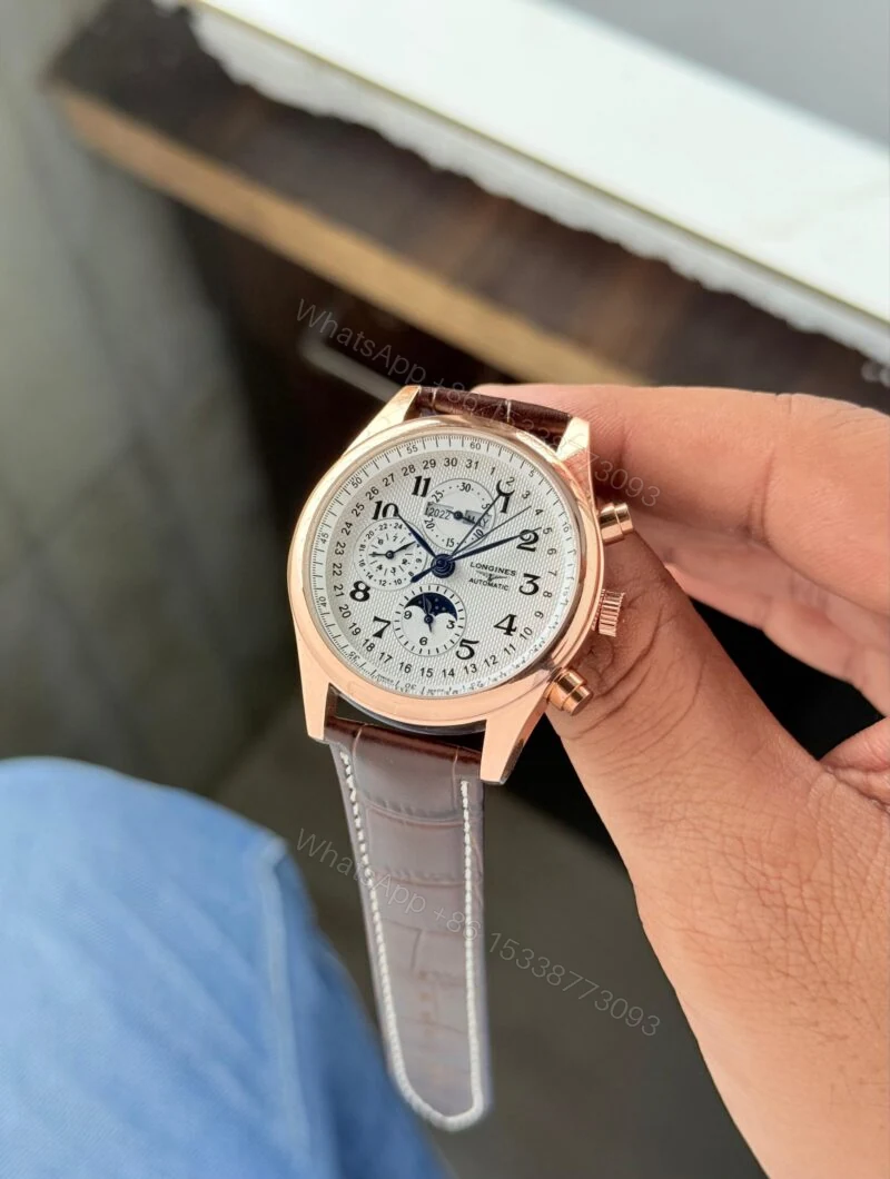 View 3 of Longines Master Moon Phase 42mm Brown Dial Automatic