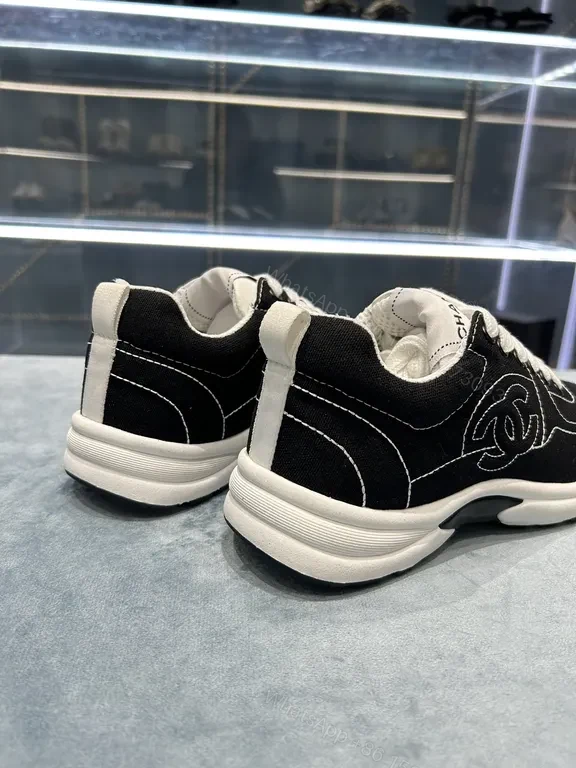 View 8 of Chanel-Inspired Black & White Sneaker: Luxury Comfort High-Tops