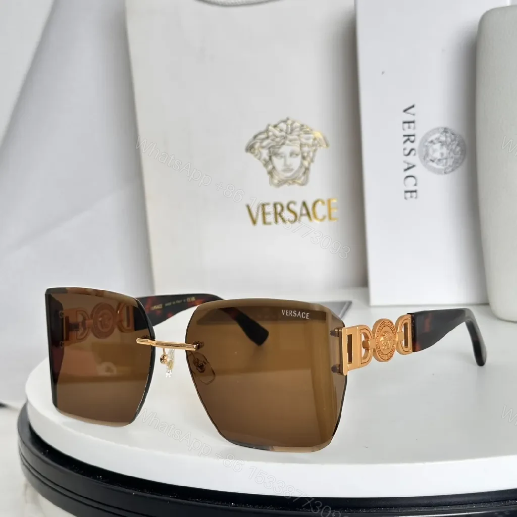 View 5 of Rose-Gold Accented Oversized Sunnies - Statement Luxury Shades