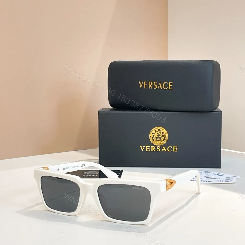 White Frame Sunglasses with Gold Accent Detailing - Premium Acetate Sunglasses — view 1