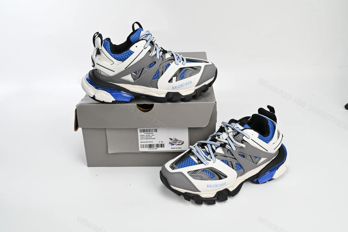 View 2 of Balenciaga Tess S.Black Black Grey White Blue 542436 W3SR6 2501