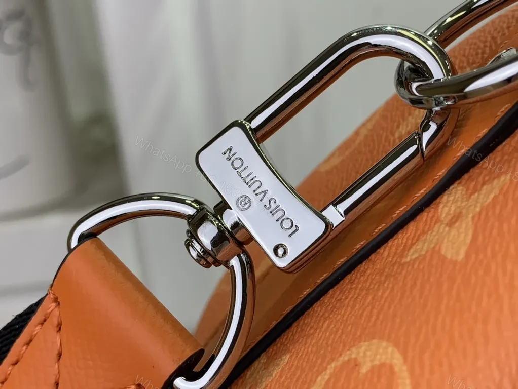 View 7 of Vibrant Orange Louis-Style Satchel: Bold Everyday Luxe Bag