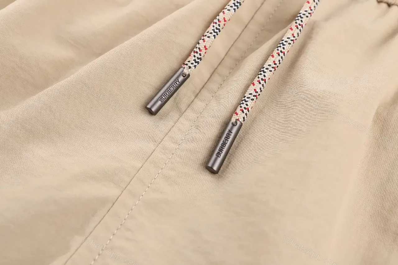 View 7 of Beige Shorts Canvas Casual Drawstring Shorts