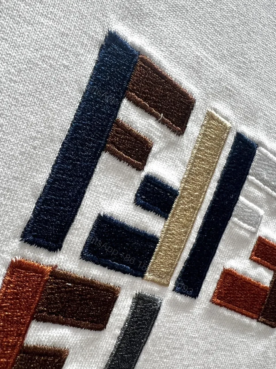 View 10 of White Cotton Block Tee, Relaxed Fit, Graphic Designer-Inspired