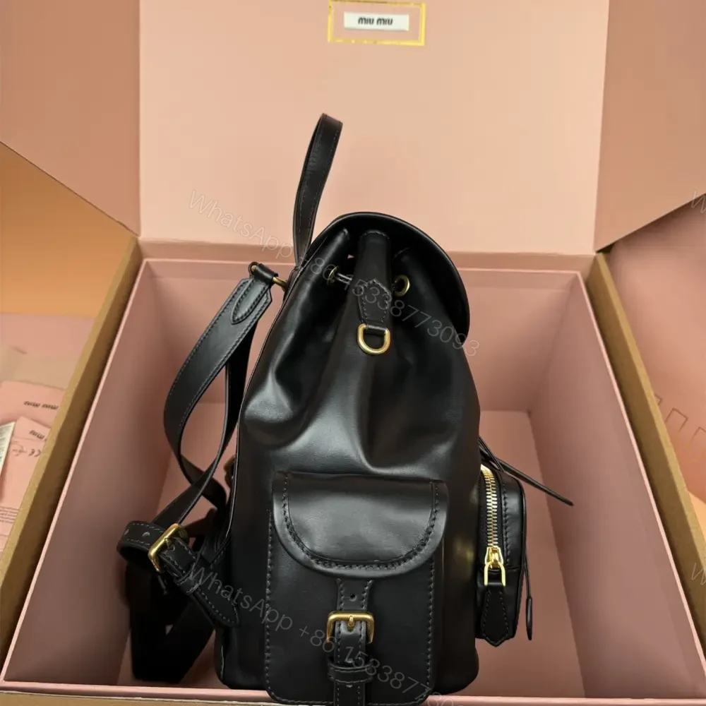 View 3 of 高仿miumiu*5BZ042牛皮雙肩包黑色大號免檢版