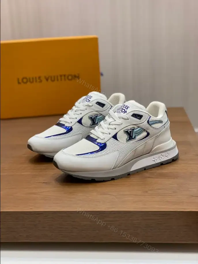 View 5 of LOUIS VUITTON RUN AWAY SNEAKERS IN WHITE AND BLUE – LSVT360