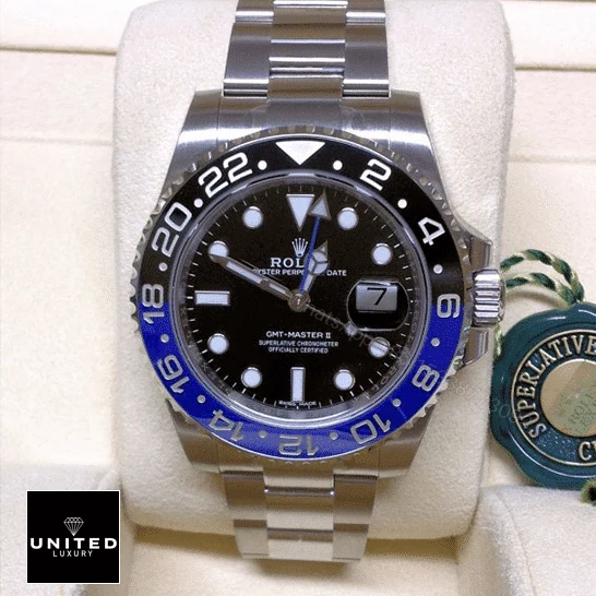 View 8 of Rolex GMT-Master II Black Dial Batman Bezel 116710BLNR Oyster Replica