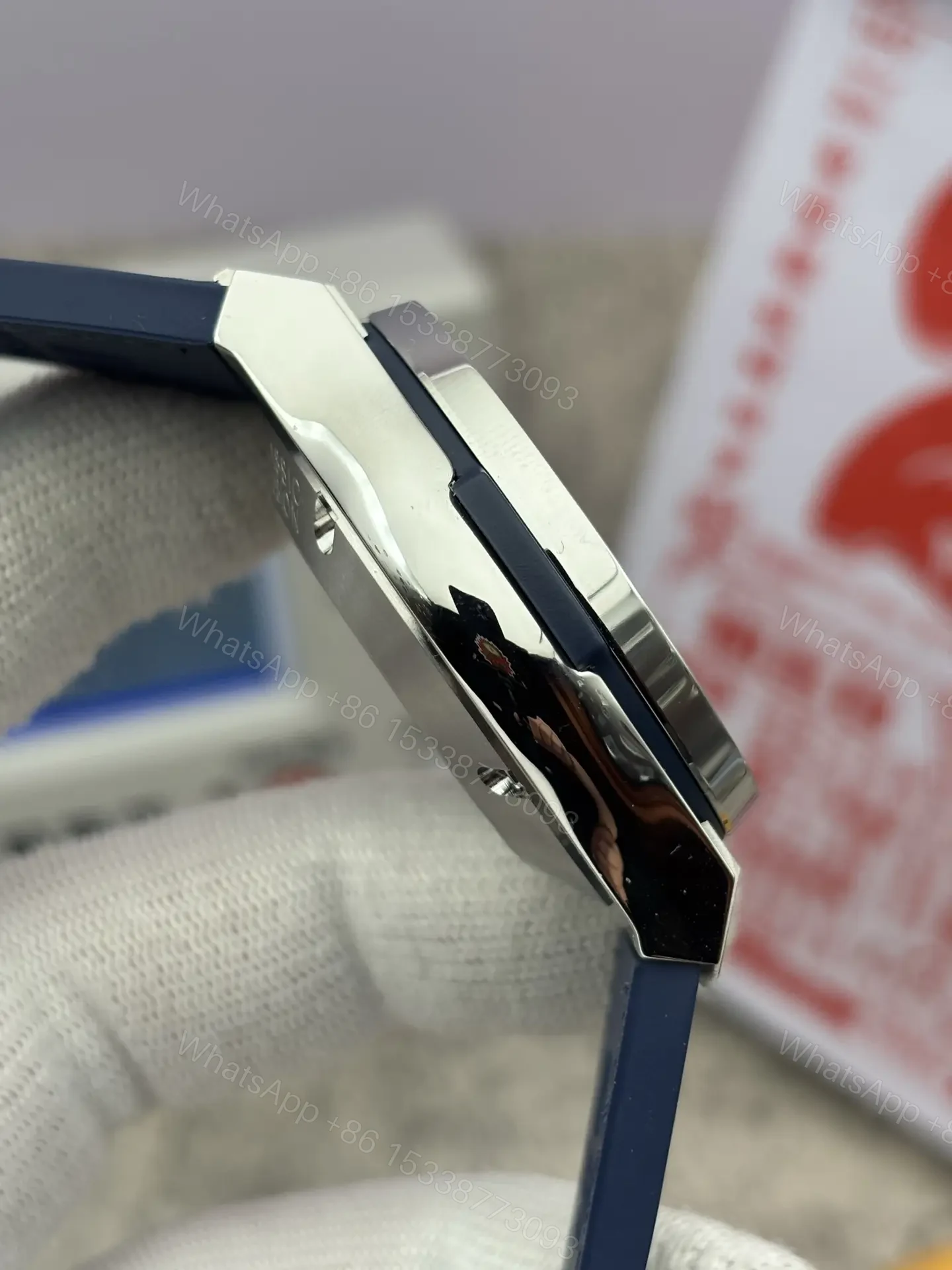 View 5 of Super Clone Hublot Classic Fusion Blue Dial Rubber Strap 44MM Premium Chronograph RG-HUBLOT-CF-CHRONO-BLU-RUB-44