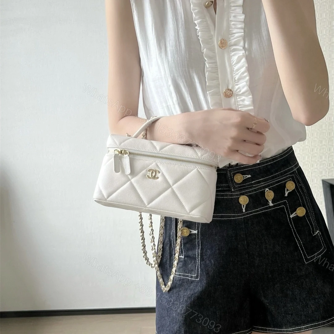 View 21 of 高仿Chanel*25K系列AP4936小牛皮盒子包白色免檢版