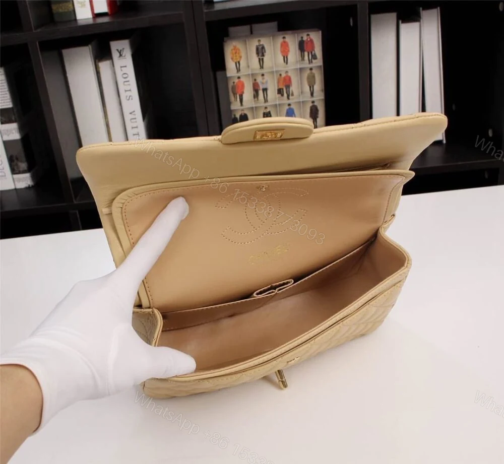 View 6 of Chanel Classic Flap Beige Gold Hardware 25Cm