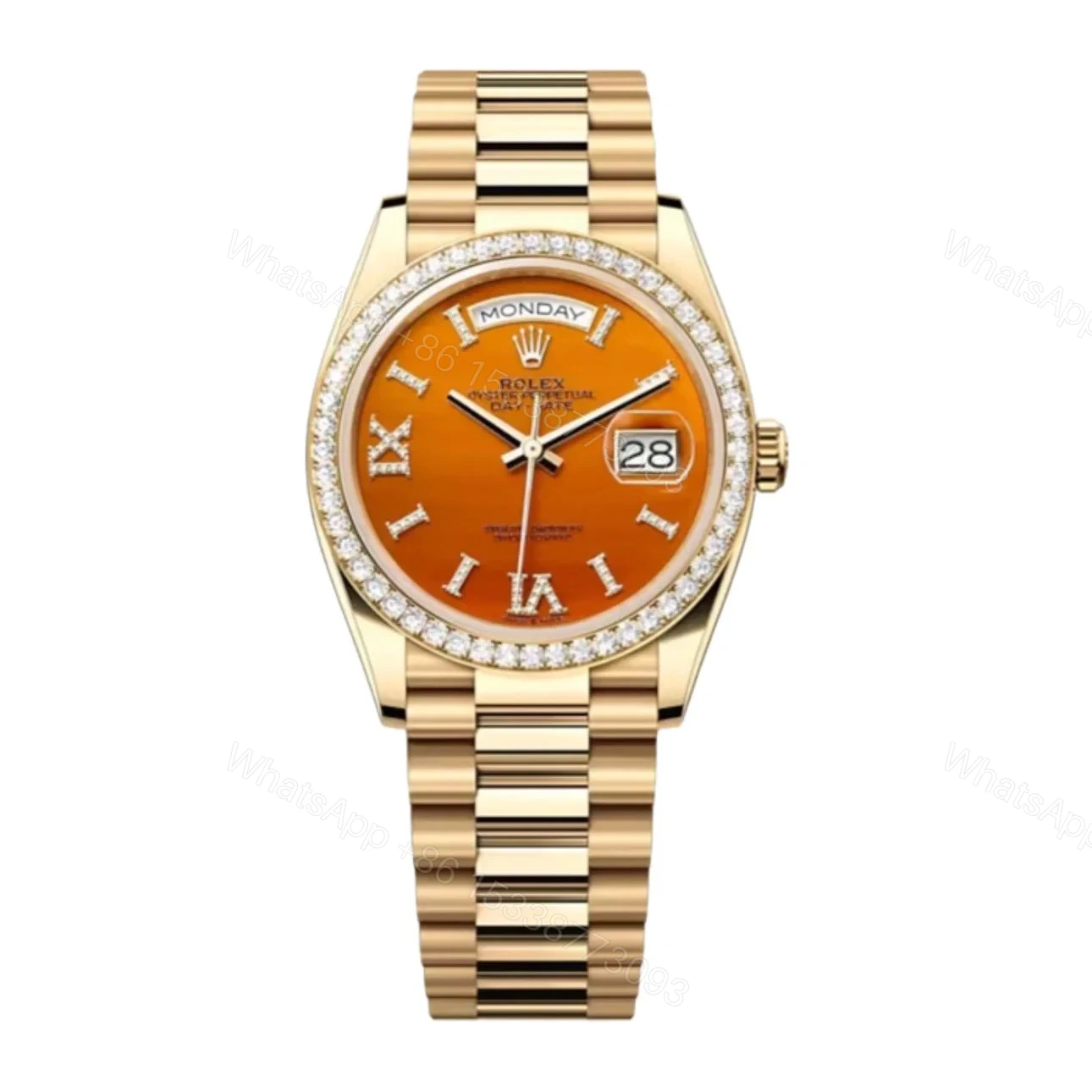 Superclone Rolex Day-Date Carnelian Dial 128348RBR 36 mm — view 1