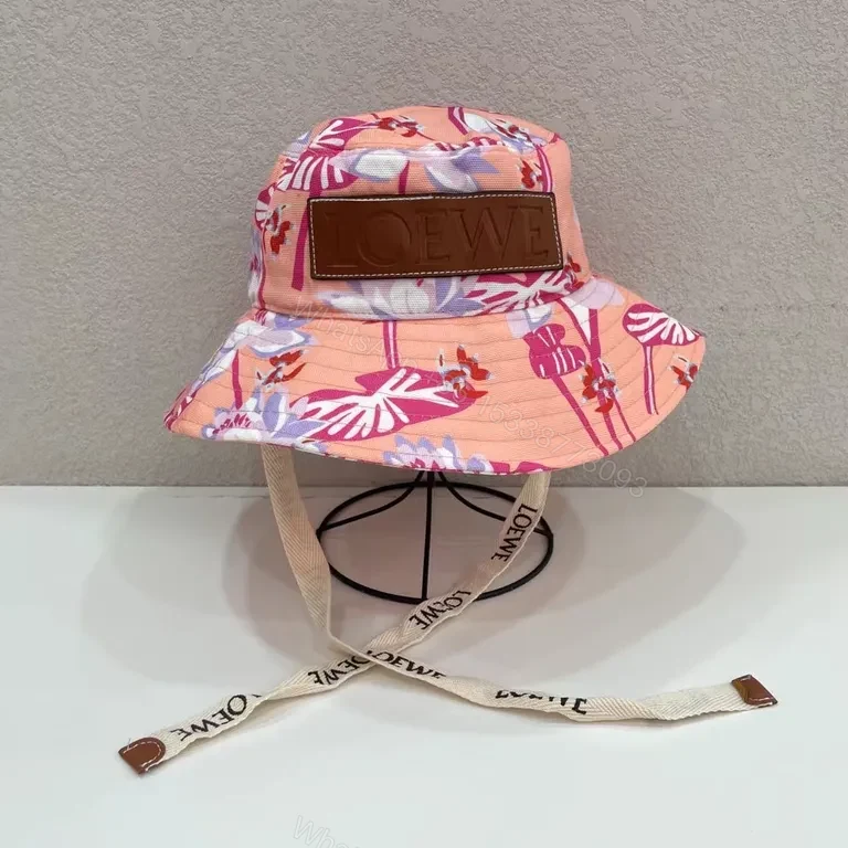View 2 of Lightweight LOEWE Patterned Bucket Hat - Signature Patch, Breathable Style