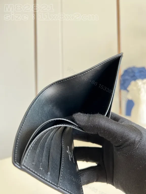 View 6 of Graphic Stripe LV Wallet: Leather, Modern, Luxeâ€”Compact Design