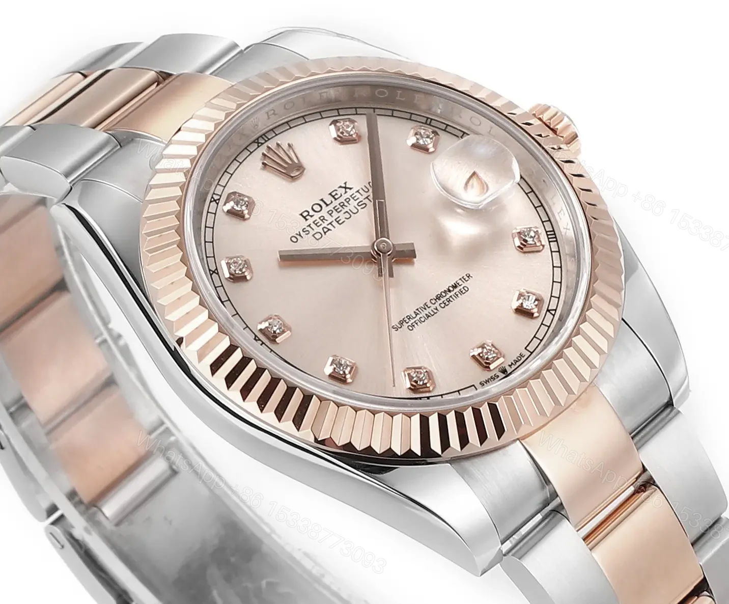 View 5 of DJ Factory Clean Factory DDF Classic Rose Gold Datejust Watch