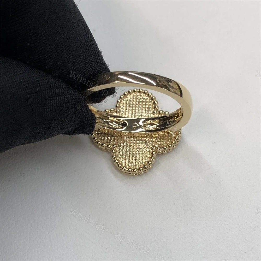 View 3 of Van Cleef & Arpels Yellow Gold Magic Alhambra Ring Malachite VCARO3AV00