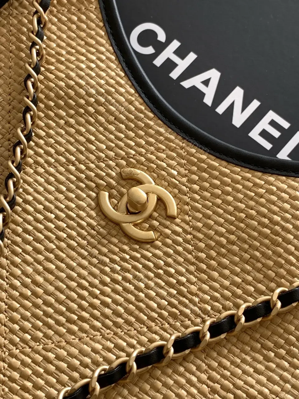 View 2 of Effortless Everyday Luxury Handbag: Woven Texture, Chain Details