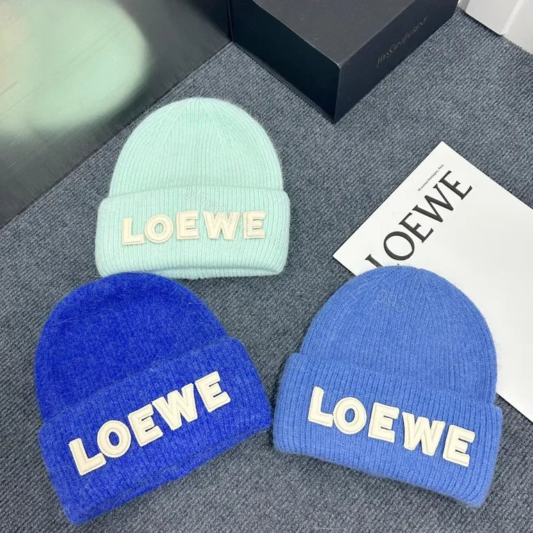 View 4 of Bold LOEWE Beanie: Luxe Knit with Standout Embroidery