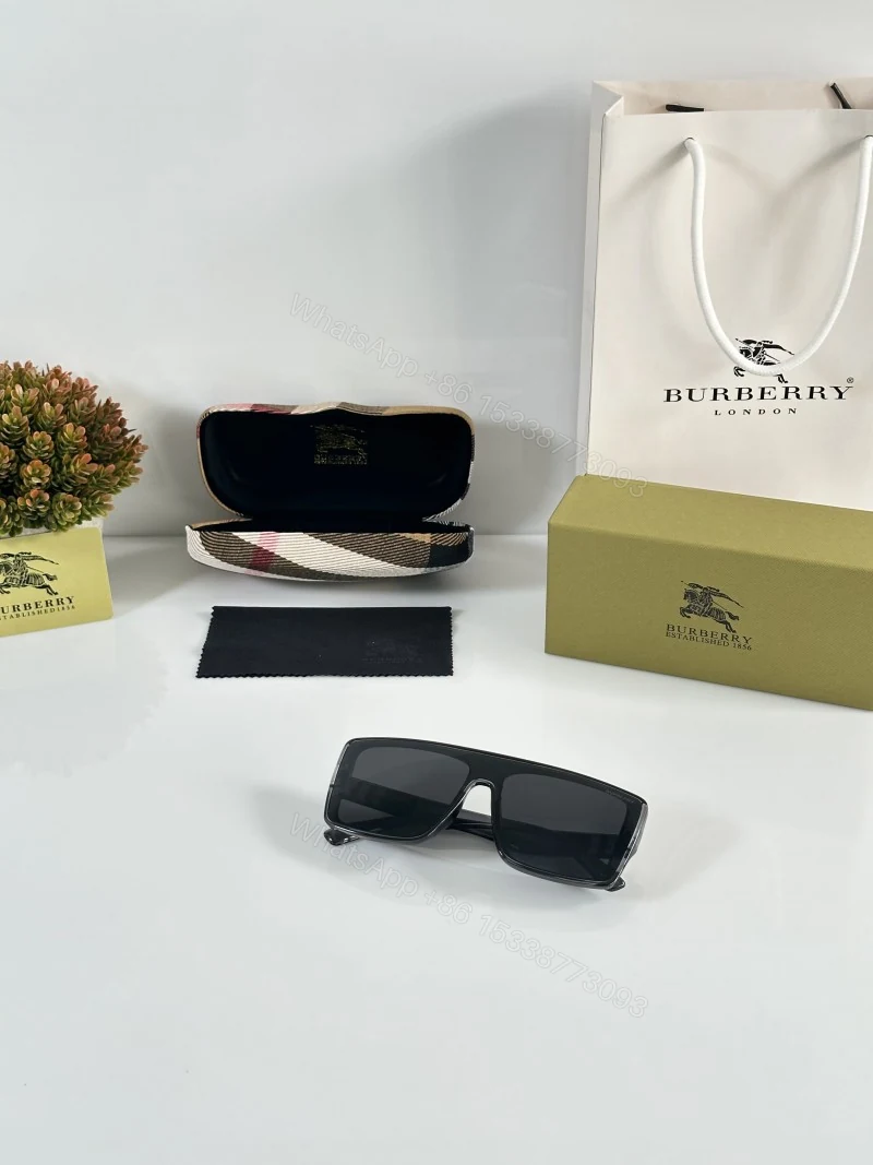 View 4 of First Copy Burberry Black Square Unisex Sunglasses UV Protection Premium Quality