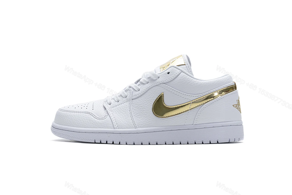 View 12 of Air Jordan 1 Low White Metallic Gold (W) CZ4776-100