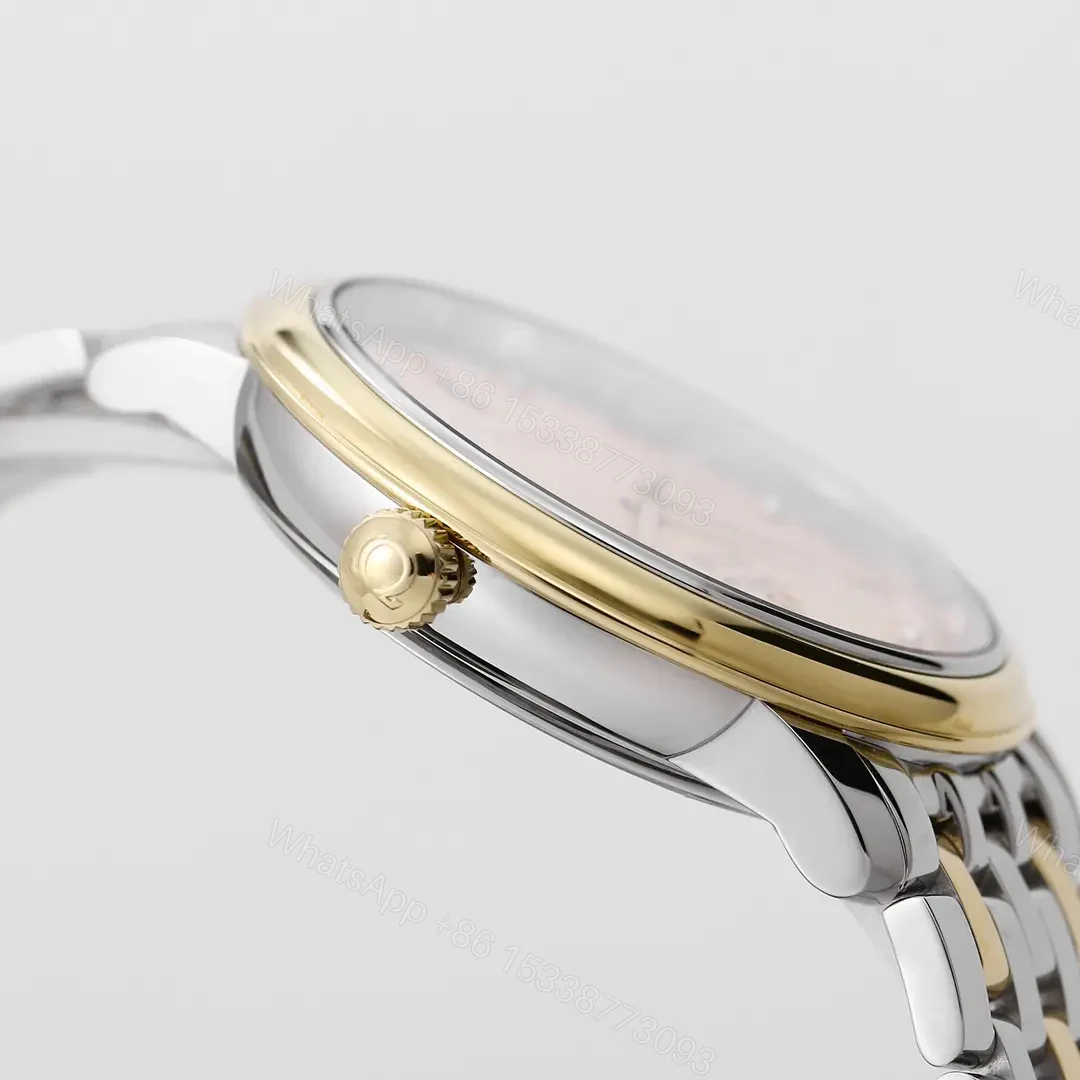 View 6 of Omega De Ville Prestige Butterfly Series Watch Champagne Dial Two-Tone Stainless Steel Bracelet 39.5mm x 10mm Case Size