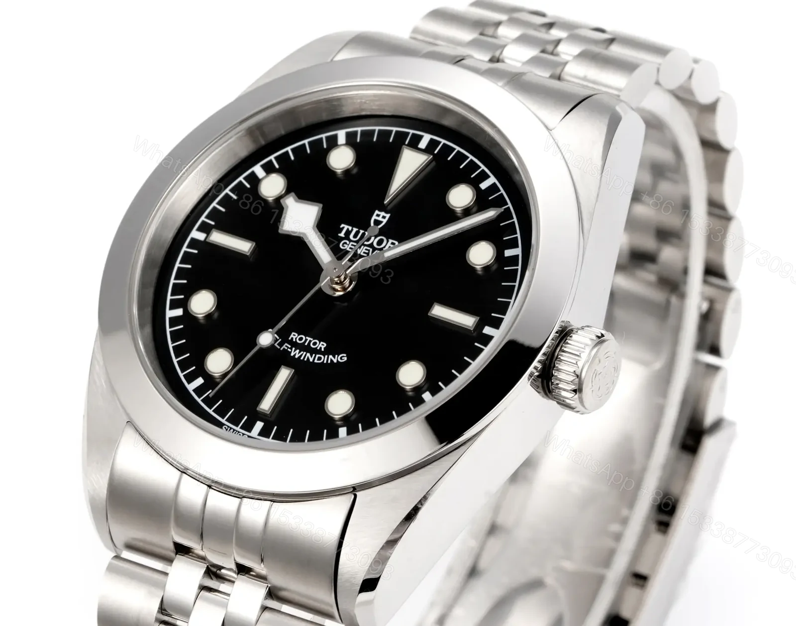 View 3 of Tudor 3T Black Dial Watch Five-Link Steel Bracelet Premium 39MM TUDOR-1926-39-BLK-5LINK-STEEL