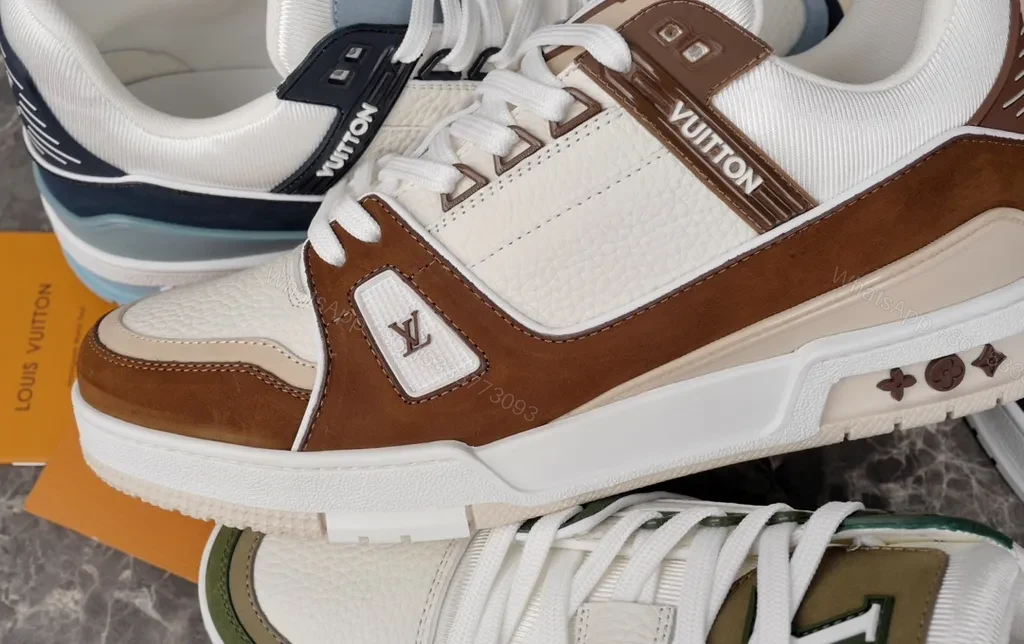 View 2 of Louis Vuittonâ€‘Inspired Leather & Suede High-Tops â€“ All-Day Comfort sneakers