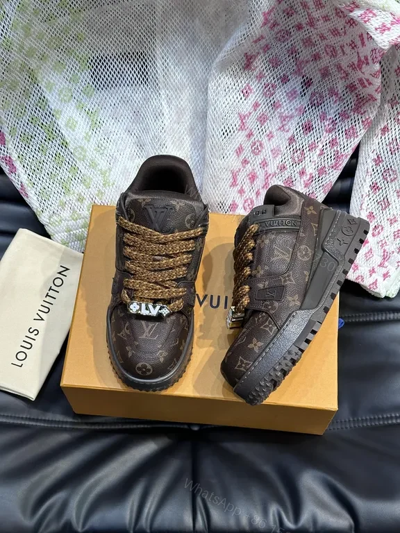 View 6 of Bold LV Monogram Textured Boots with Luxe Lacing