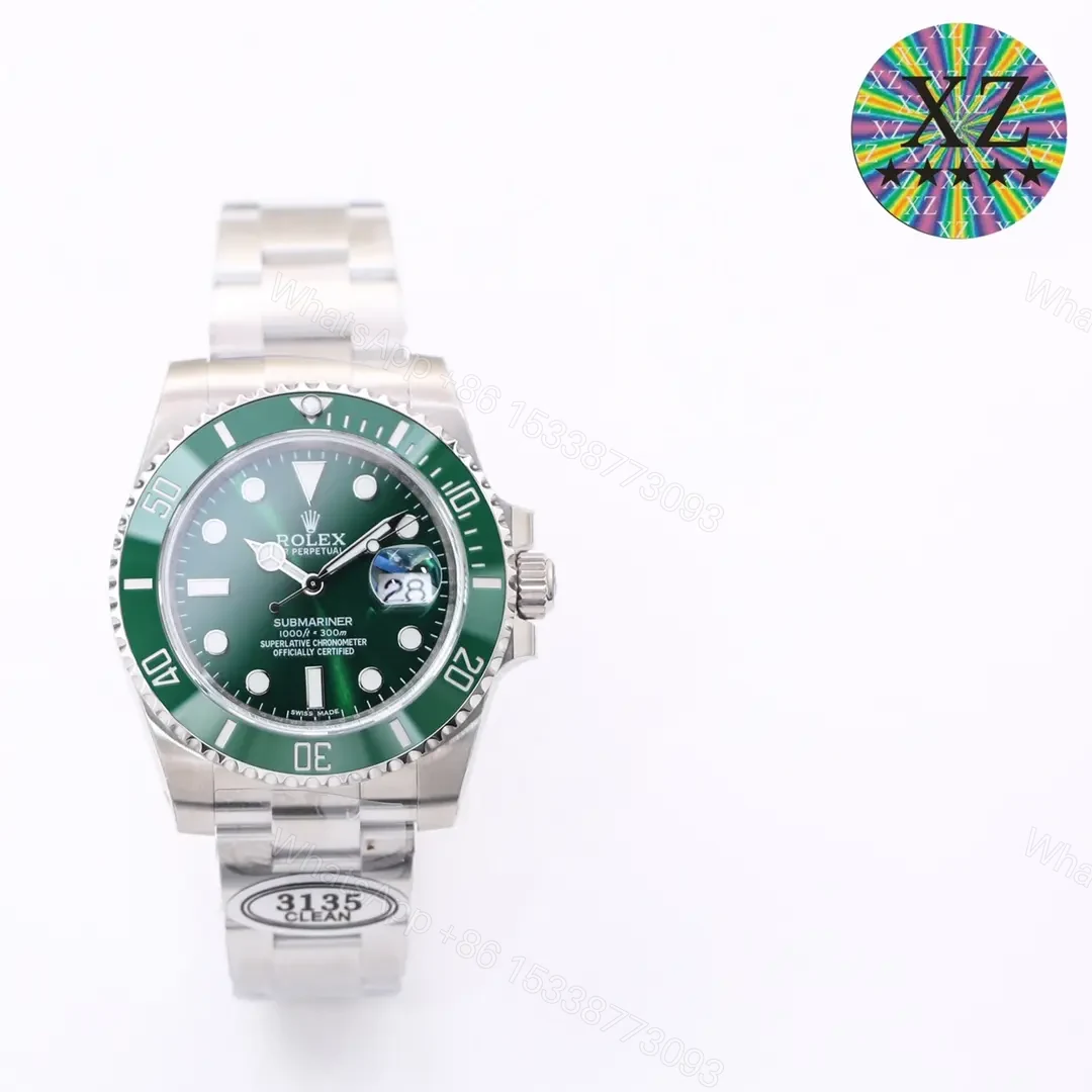View 3 of MKS Factory Clean Factory ROLEX Submariner Green Ceramic Bezel Watch